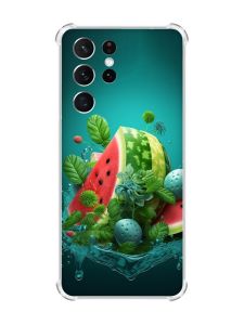 Чохол з потовщеними кутами на Samsung Galaxy S21 Ultra :: Кавунова фантазія (принт 337)