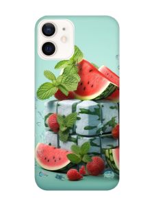 Матовий чохол з червоними боками на Apple iPhone 12 / 12 Pro (6.1) :: Кавунова свіжість (принт 338)