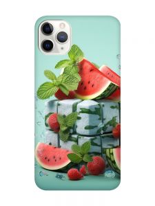 Матовий чохол з червоними боками на iPhone 11 Pro Max (6.5) :: Кавунова свіжість (принт 338)