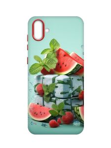 Матовий чохол з червоними боками на Samsung Galaxy A04 :: Кавунова свіжість (принт 338)