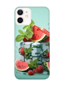 Матовий чохол з рожевими боками на Apple iPhone 12 / 12 Pro (6.1) :: Кавунова свіжість (принт 338)