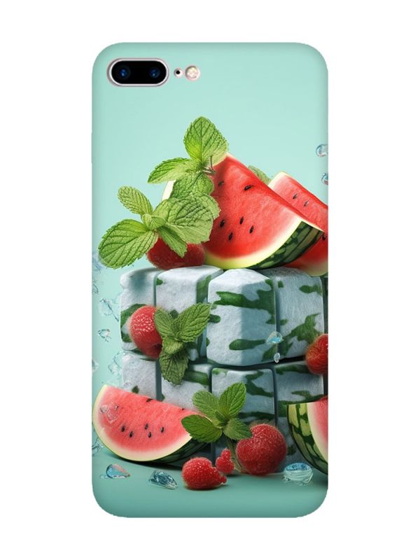 Матовий чохол з рожевими боками на iPhone 7 Plus/8 Plus :: Кавунова свіжість (принт 338)