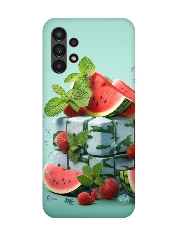 Матовий чохол з рожевими боками на Samsung A13 4G :: Кавунова свіжість (принт 338)