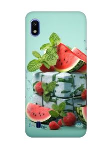 Матовий чохол з рожевими боками на Samsung Galaxy A10 (2019) A105 :: Кавунова свіжість (принт 338)