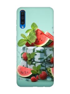 Матовий чохол з рожевими боками на Samsung Galaxy A50 (2019) A505 :: Кавунова свіжість (принт 338)