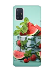 Матовий чохол з рожевими боками на Samsung Galaxy A71 / A715 :: Кавунова свіжість (принт 338)