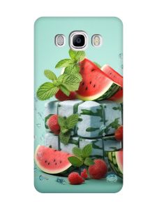 Матовий чохол з рожевими боками на Samsung Galaxy J7(2016) J710 :: Кавунова свіжість (принт 338)