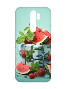 Матовий чохол з рожевими боками на Xiaomi Redmi Note 8 Pro :: Кавунова свіжість (принт 338)