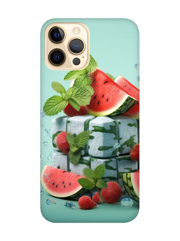 Матовий чохол з чорними боками на Apple iPhone 12 Pro Max :: Кавунова свіжість (принт 338)