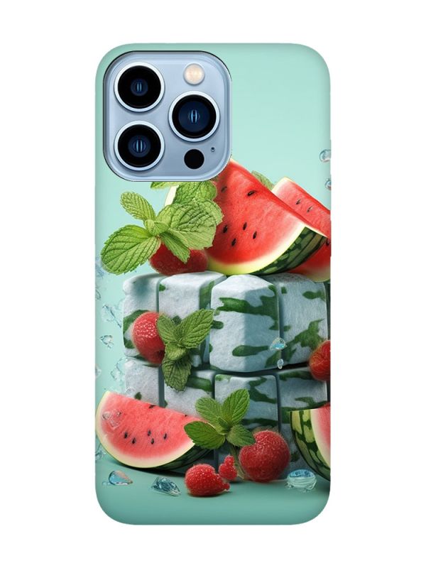 Матовий чохол з чорними боками на Apple iPhone 13 Pro Max :: Кавунова свіжість (принт 338)