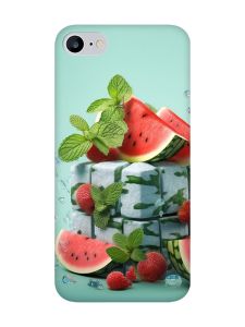 Матовий чохол з чорними боками на iPhone 7 / 8 :: Кавунова свіжість (принт 338)