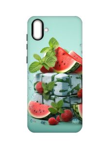 Матовий чохол з чорними боками на Samsung Galaxy A04 :: Кавунова свіжість (принт 338)