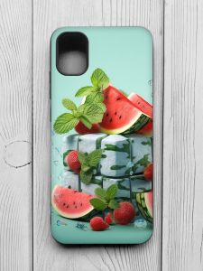 Матовий чохол з чорними боками на Samsung Galaxy A04E/A042 :: Кавунова свіжість (принт 338)