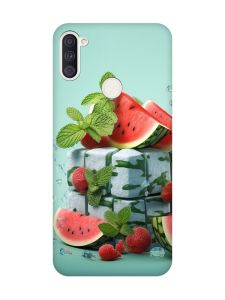 Матовий чохол з чорними боками на Samsung Galaxy A11 :: Кавунова свіжість (принт 338)