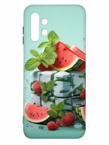 Матовий чохол з чорними боками на Samsung Galaxy A13 4G :: Кавунова свіжість (принт 338)