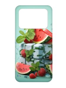 Матовий чохол з чорними боками на Xiaomi Poco X4 Pro 5G :: Кавунова свіжість (принт 338)