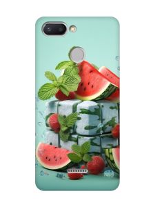 Матовий чохол з чорними боками на Xiaomi Redmi 6 :: Кавунова свіжість (принт 338)