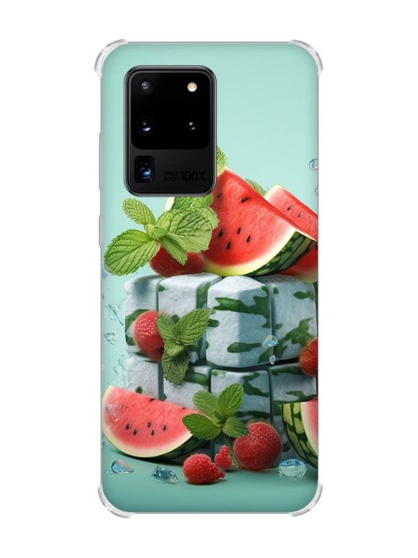 Чохол з потовщеними кутами на Samsung Galaxy S20 Ultra :: Кавунова свіжість (принт 338)