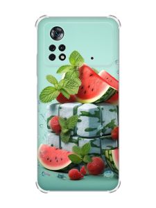 Чохол з потовщеними кутами на Xiaomi Poco X4 Pro 5G :: Кавунова свіжість (принт 338)