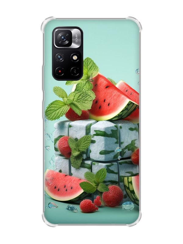 Чохол з потовщеними кутами на Xiaomi Redmi Note 11 5G :: Кавунова свіжість (принт 338)