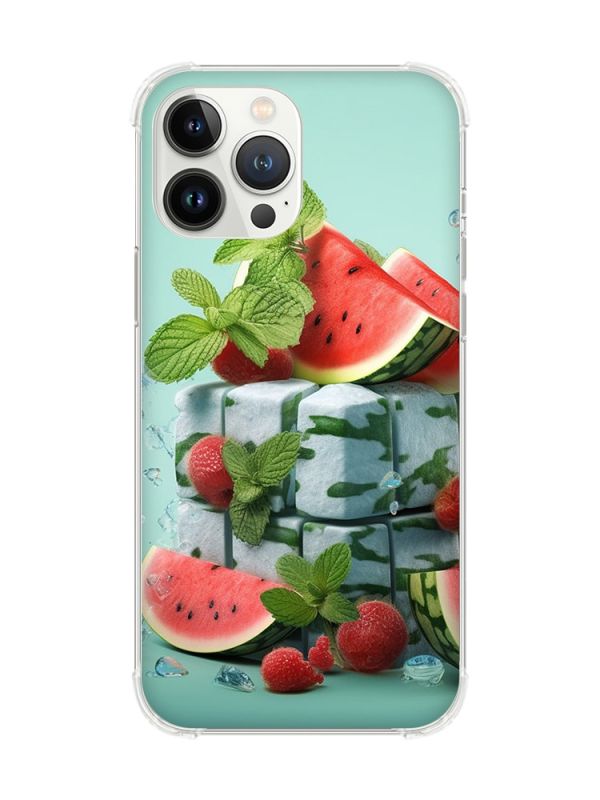 Чохол із потовщеними кутами на iPhone 14 Pro Max :: Кавунова свіжість (принт 338)