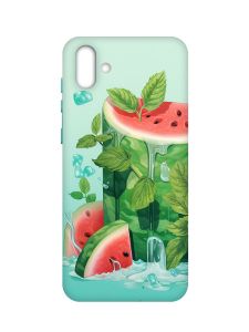 Матовий чохол з бірюзовими боками на Samsung Galaxy A04 :: Кавуновий айсберг (принт 339)