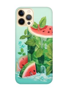 Матовий чохол з червоними боками на Apple iPhone 12 Pro Max :: Кавуновий айсберг (принт 339)