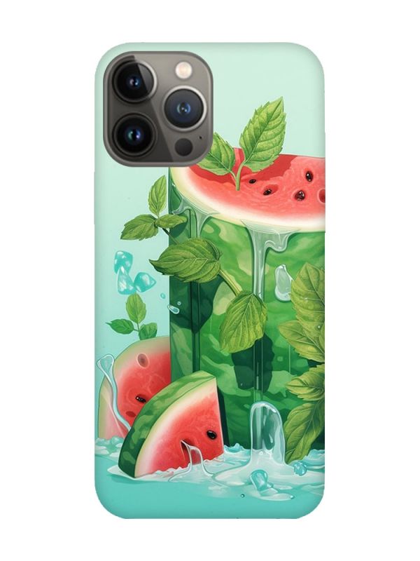 Матовий чохол з червоними боками на Apple iPhone 13 Pro :: Кавуновий айсберг (принт 339)