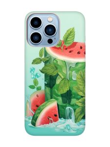 Матовий чохол з червоними боками на Apple iPhone 13 Pro Max :: Кавуновий айсберг (принт 339)