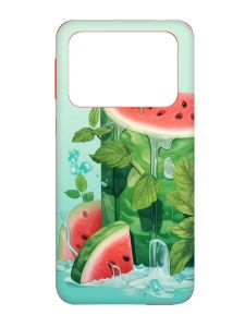 Матовий чохол з червоними боками на Xiaomi Poco X4 Pro 5G :: Кавуновий айсберг (принт 339)