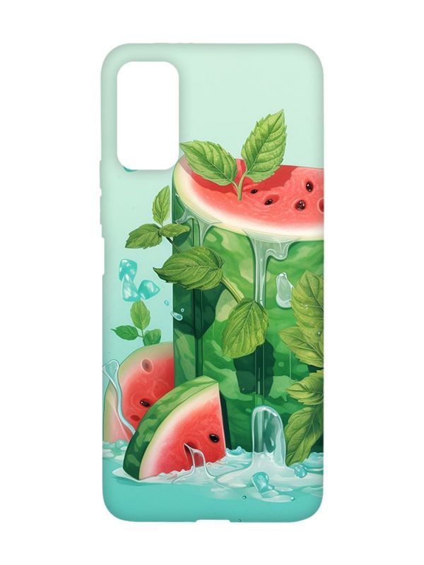 Матовий чохол з червоними боками на Xiaomi Redmi Note 11 4G :: Кавуновий айсберг (принт 339)