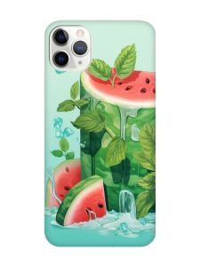 Матовий чохол з рожевими боками на iPhone 11 Pro Max (6.5) :: Кавуновий айсберг (принт 339)