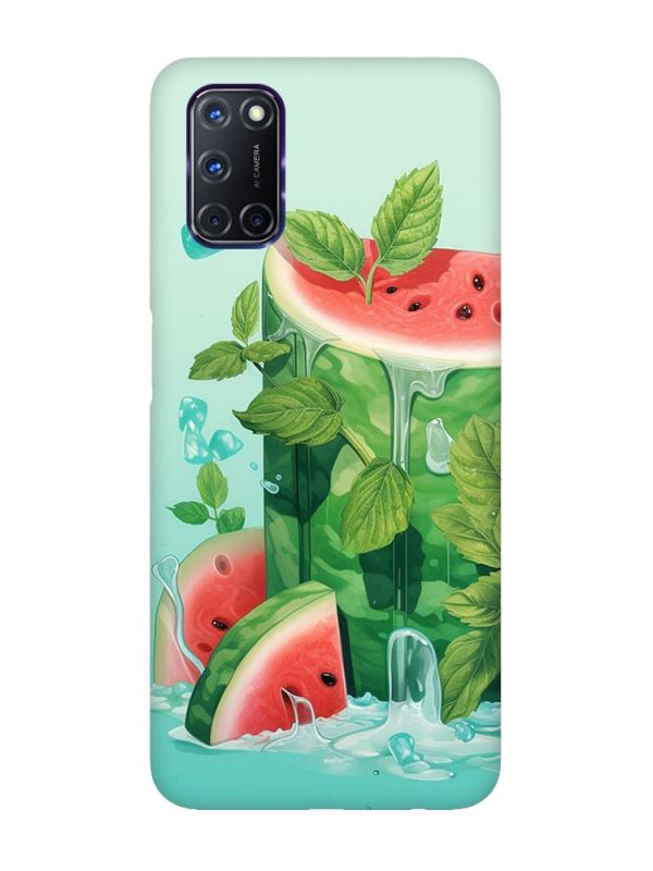 Матовий чохол з рожевими боками на Oppo A52/A72/A92 :: Кавуновий айсберг (принт 339)