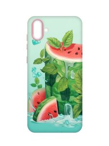 Матовий чохол з рожевими боками на Samsung Galaxy A04 :: Кавуновий айсберг (принт 339)