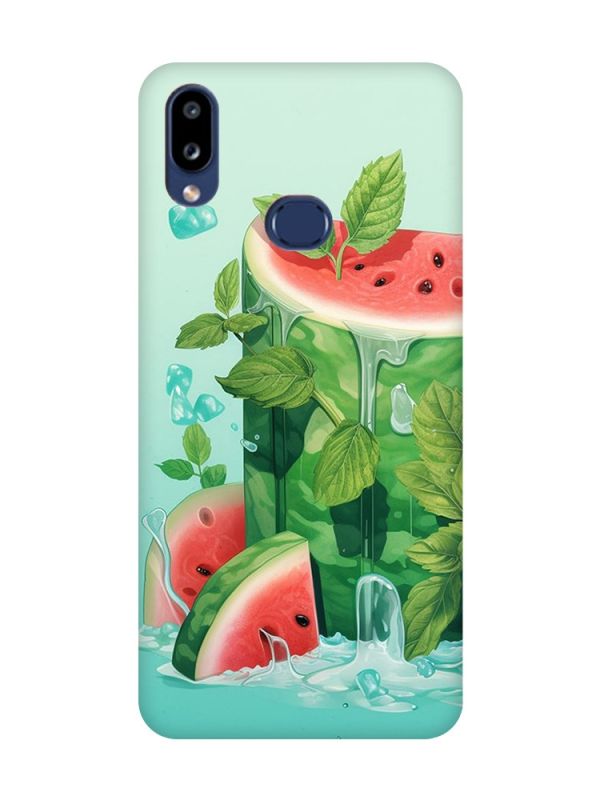Матовий чохол з рожевими боками на Samsung Galaxy A10s (A107) :: Кавуновий айсберг (принт 339)