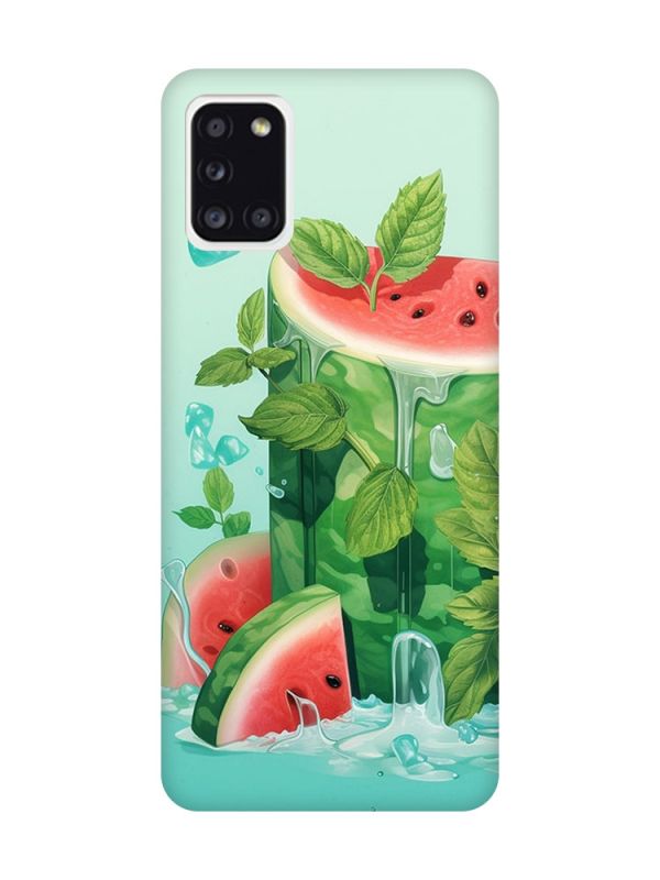 Матовий чохол з рожевими боками на Samsung Galaxy A31 :: Кавуновий айсберг (принт 339)