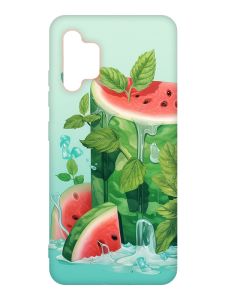 Матовий чохол з рожевими боками на Samsung Galaxy A32 :: Кавуновий айсберг (принт 339)