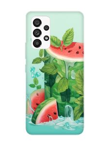 Матовий чохол з рожевими боками на Samsung Galaxy A53 4G/5G :: Кавуновий айсберг (принт 339)