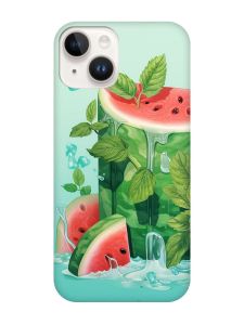 Матовий чохол з чорними боками на Apple iPhone 14 :: Кавуновий айсберг (принт 339)