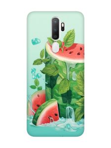 Матовий чохол з чорними боками на Oppo A5 :: Кавуновий айсберг (принт 339)