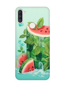 Матовий чохол з чорними боками на Samsung Galaxy A11 :: Кавуновий айсберг (принт 339)