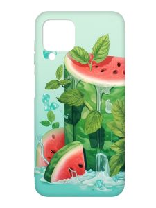 Матовий чохол з чорними боками на Samsung Galaxy A12 :: Кавуновий айсберг (принт 339)