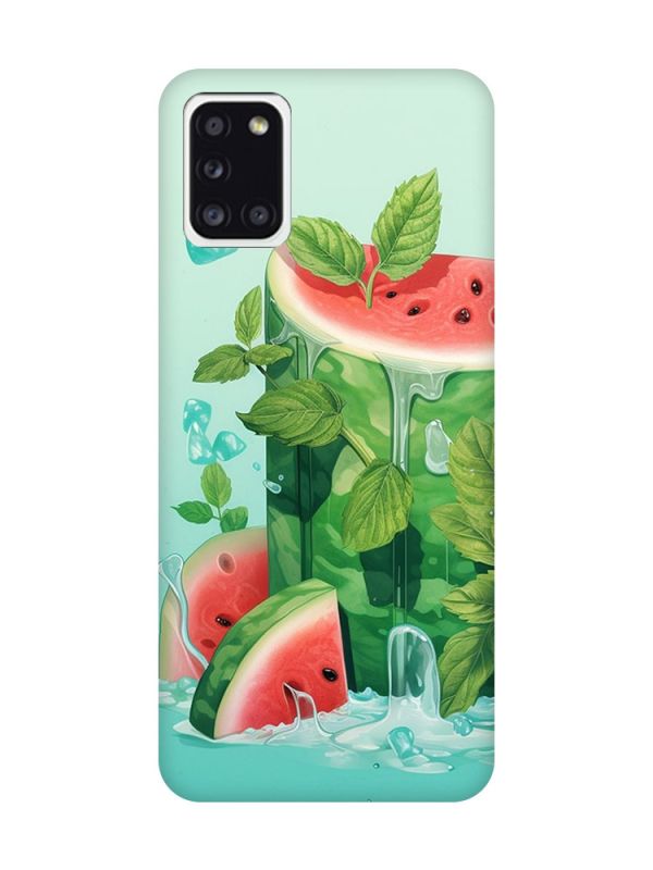 Матовий чохол з чорними боками на Samsung Galaxy A31 :: Кавуновий айсберг (принт 339)