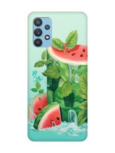 Матовий чохол з чорними боками на Samsung Galaxy A32 :: Кавуновий айсберг (принт 339)