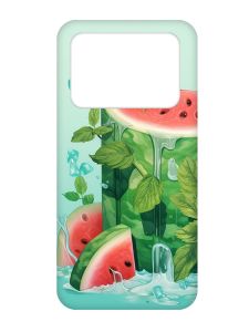 Матовий чохол з чорними боками на Xiaomi Poco X4 Pro 5G :: Кавуновий айсберг (принт 339)