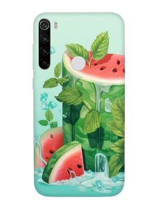 Матовий чохол з чорними боками на Xiaomi Redmi Note 8T :: Кавуновий айсберг (принт 339)