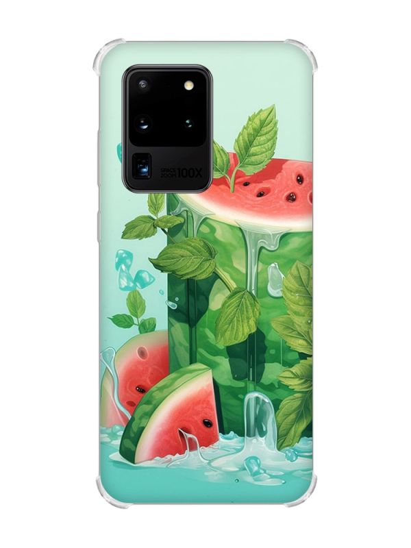 Чохол з потовщеними кутами на Samsung Galaxy S20 Ultra :: Кавуновий айсберг (принт 339)