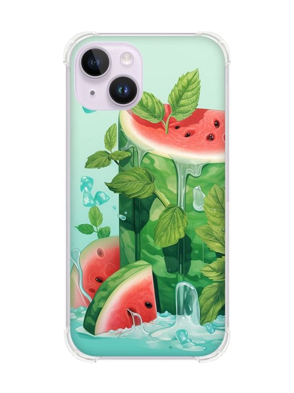 Чохол із потовщеними кутами на iPhone 14 :: Кавуновий айсберг (принт 339)