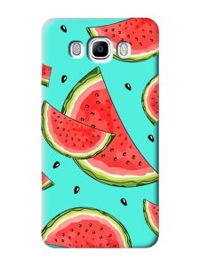 Матовий бірюзовий чохол на Samsung Galaxy J7(2016) J710 :: Скибки кавуна (принт 342)