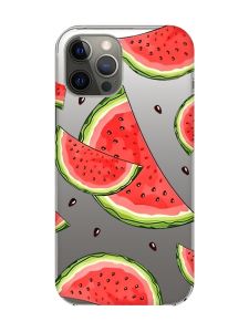 Прозорий чохол на iPhone 12 Pro Max :: Скибки кавуна (принт 342)